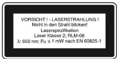 Herkules H-SB 801 E - Spezielle Hinweise zum Laser - 2