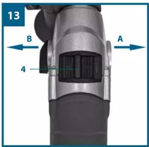 Workzone WZSB 1103 - Sens de rotation Position du commutateur - 2