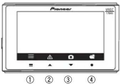 PIONEER VREC-170RS - Botões funcionais - 1