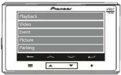 PIONEER VREC-170RS - U mag afbeelden de opgenomen videobestanden. - 2