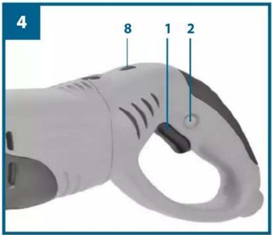 Workzone WZUS 600 E - Régulation électronique du nombre de courses (fi gure 4/pos. 8) - 1