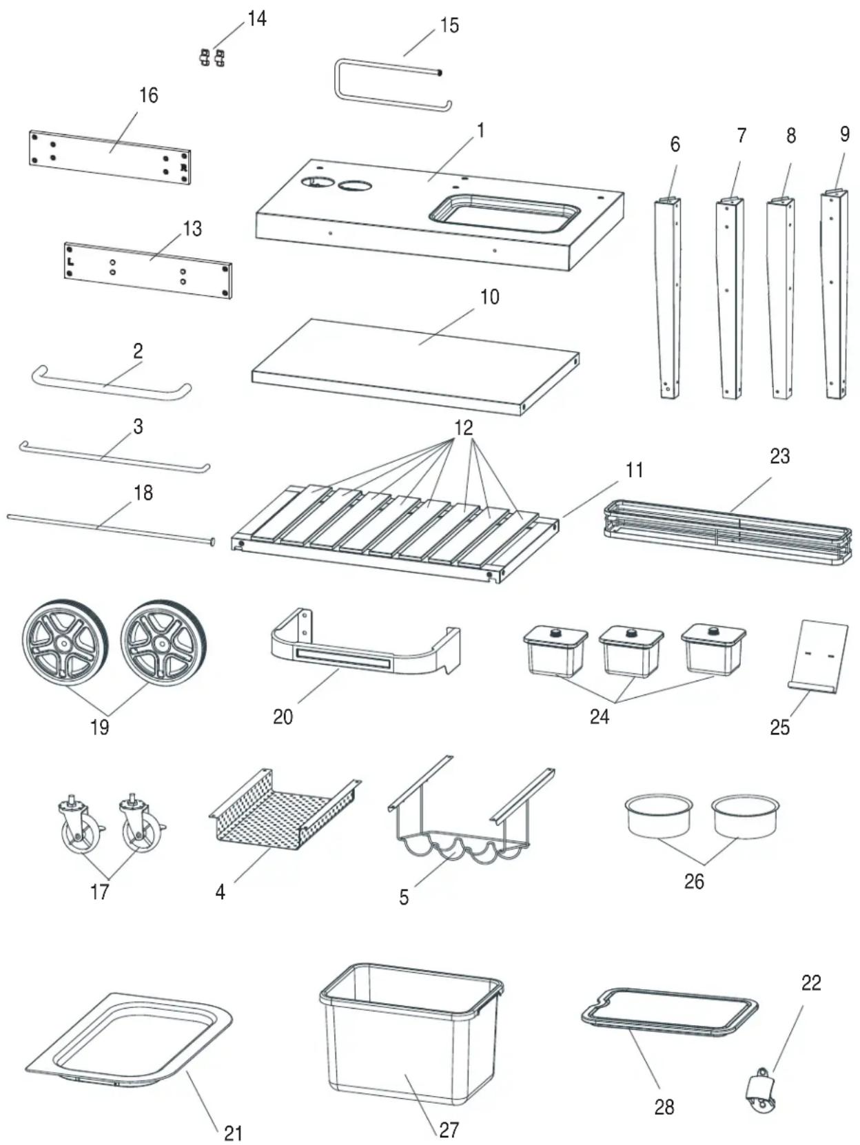 CHAR BROIL 23251122 - REPLACEMENT PARTS LIST • LISTA DE PIEZAS DE REPUESTO LISTE DES PIÈCES DE RECHANGE - 1