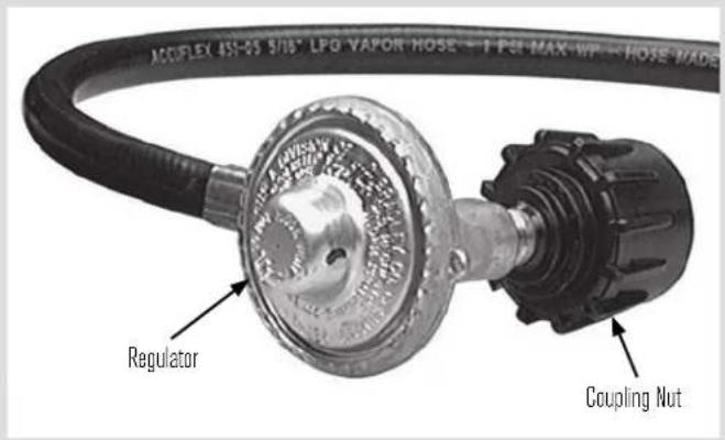 MODPLEX 451-95 5/16" LPG VAPOR HOSE - 1 PSI MAX-WP - HOSE TADE Regulator Coupling Nut