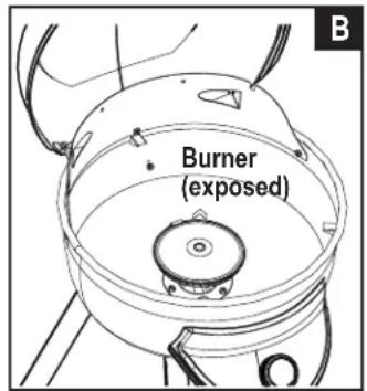 Burner (exposed)