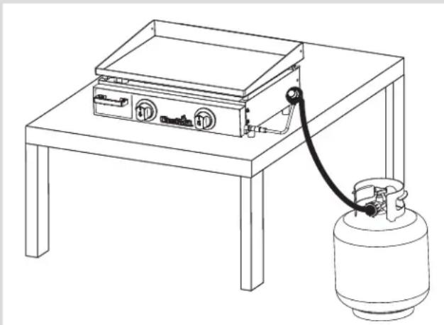 CHAR BROIL 463670023 - Installation de la bouteille de propane : - 2