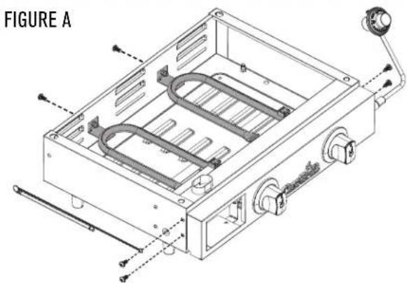 CHAR BROIL 463670023 - VERY IMPORTANT: Burner tubes must reengage valve openings. See illustrations at right. - 2