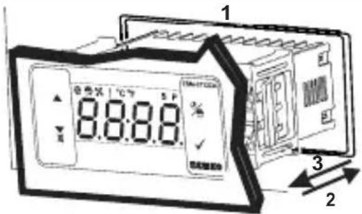 Emko ESM-3712-CN - Montaje y retirada del panel - 1