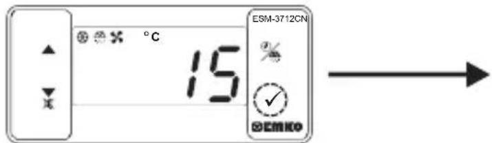 Emko ESM-3712-CN - Cambiar y guardar el valor establecido del tiempo de descogelación - 3