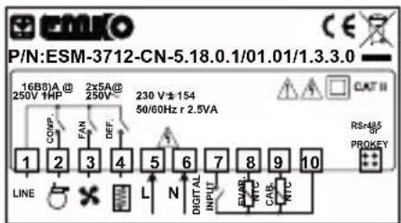 Emko ESM-3712-CN - Anschlusssschema des Gerätes - 1
