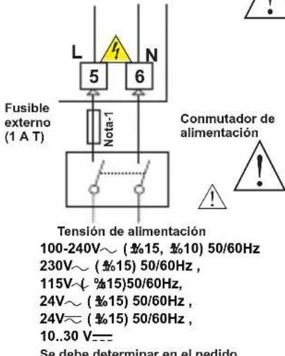 Emko ESM-3712-CN - Conexión de la entrada de la tensión de alimentación del dispositivo - 2