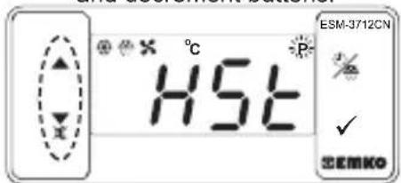 Emko ESM-3712-CN - Compressor Output Hysteresis Parameter Value - 1