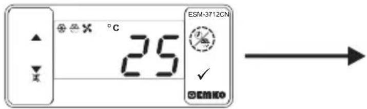 Emko ESM-3712-CN - Cambiar y guardar el valor establecido del tiempo de descogelación - 1