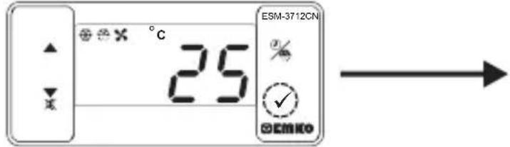 Emko ESM-3712-CN - Cambiar y guardar el valor establecido de temperatura - 1