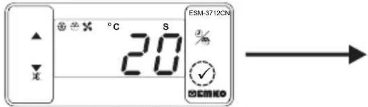 Emko ESM-3712-CN - Cambiar y guardar el valor establecido de temperatura - 3