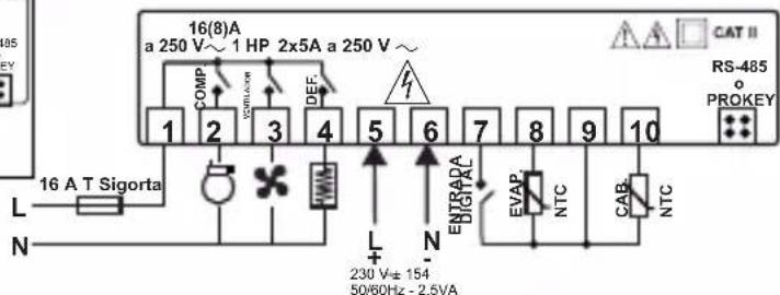 Emko ESM-3712-CN - Etiqueta del disposito y diagrama de conexion - 2