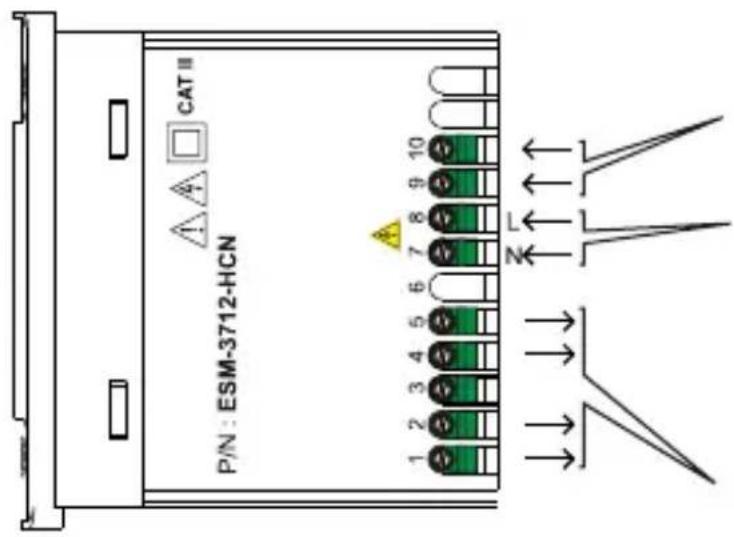 Emko ESM-3712-HCN - Schéma de câblage électrique - 1