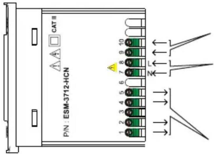 Emko ESM-3712-HCN - Electrical Wiring Diagram - 1