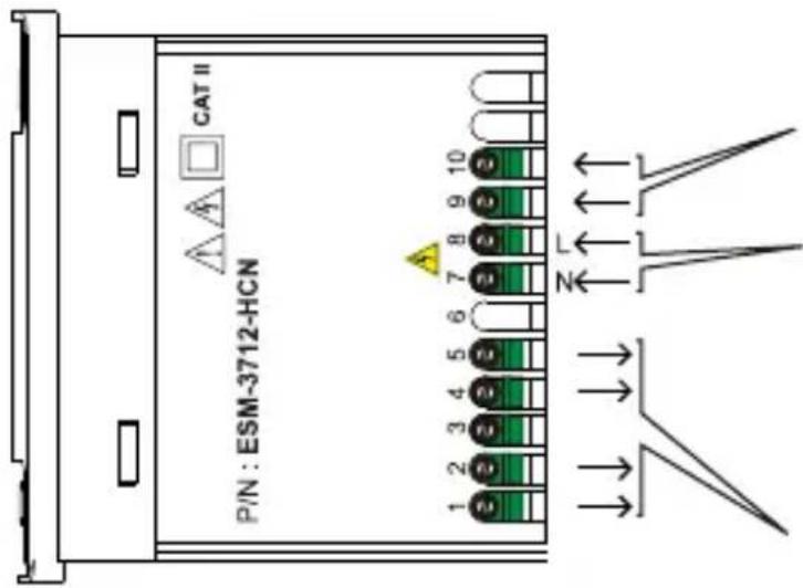 Emko ESM-3712-HCN - Diagrama de cableado eléctrico - 1