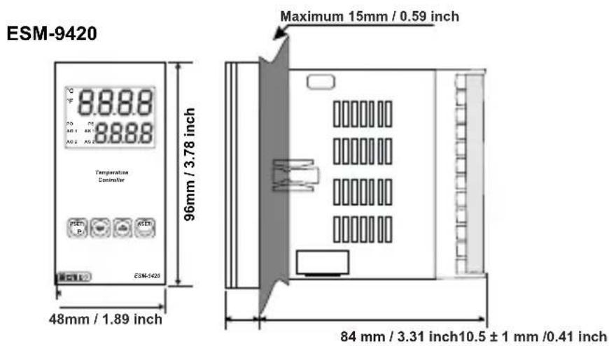 Emko ESM-9920 - Panel CutOut : - 6