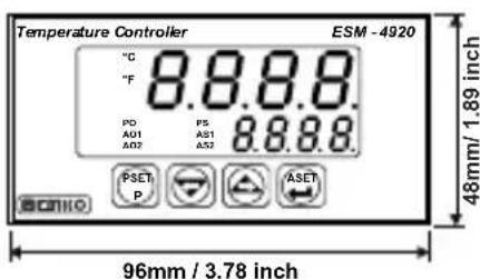 Emko ESM-9920 - Panel CutOut : - 3
