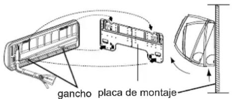 gancho placa de montaje