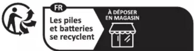FR Les piles et batteries se recyclent À DÉPOSER EN MAGASIN