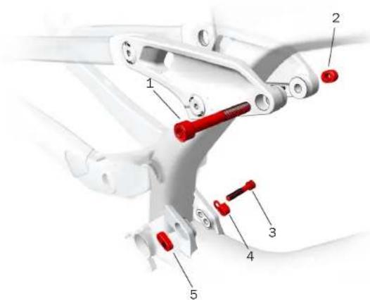 Technical diagram of a mechanical assembly with numbered components for identification