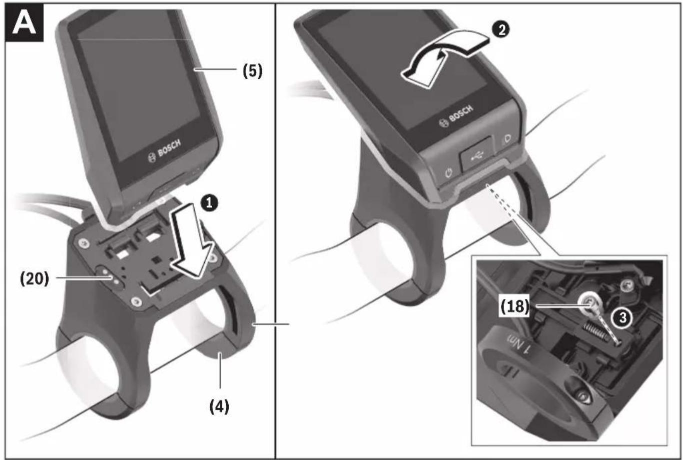 A (5) BOSCH ① (20) (4) ② BOSCH (18) ③ 1 N