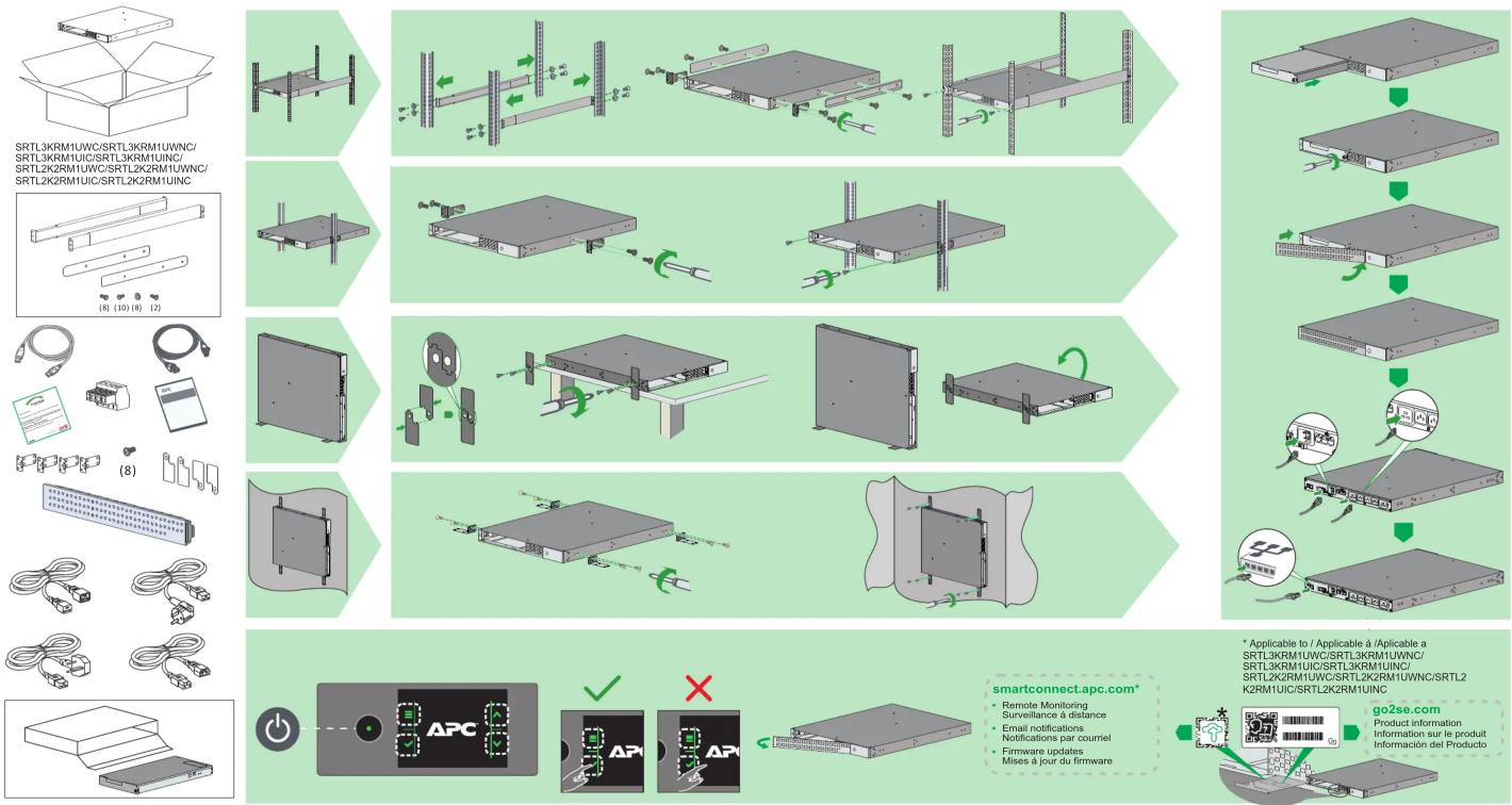 APC SRTL3KRM1UWC - Quick Installation Guide / Guide d'installation rapide - 1