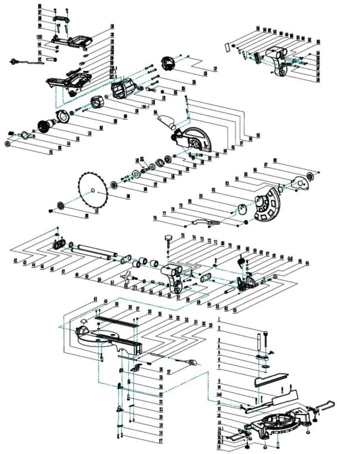 Ferm MSM1040 - Spare parts list - 1