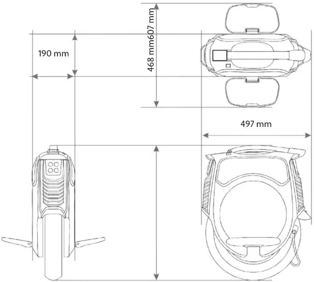 INMOTION V12 - Remarques concernant l'autonomie et la vitesse indiquée - 1