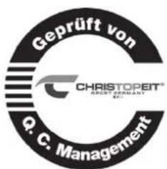 Geprüft von Q.C. Management CHRISTOPET® Q.C. GERMANY 2014