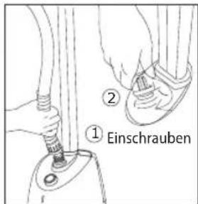① Einschrauben ②