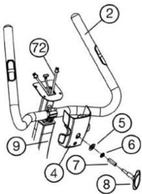 Technical diagram of a mechanical device with numbered components for identification