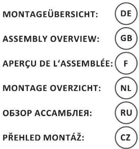 MONTAGEÜBERSICHT: DE ASSEMBLY OVERVIEW: GB APERÇU DE L'ASSEMBLÉE: F MONTAGE OVERZICHT: NL ОБЗОР АССАМБЛЕЯ: RU PŘEHLED MONTÁŽ: CZ