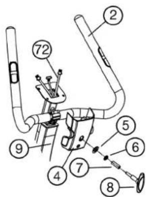 Technical diagram of a mechanical device with numbered components for identification