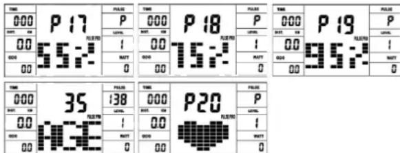 Christopeit AX 4000 - Heart Rate Control Programs P17-P20: - 1