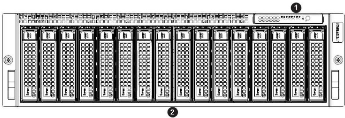 Supermicro SuperServer 5039MP-H8TNR - 機箱前端 - 1