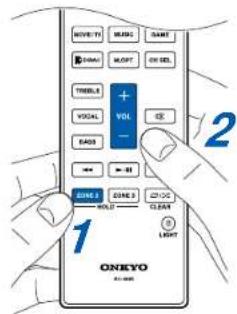ONKYO TX-RZ70 - Lorsque les enceintes ZONE 2 sont utilisées - 1