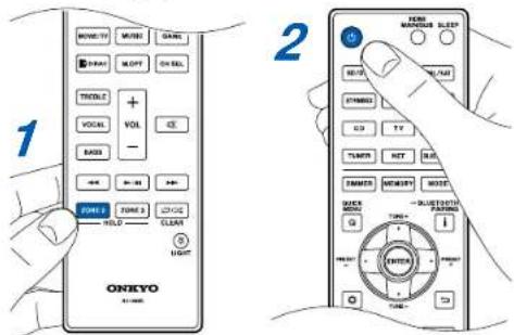ONKYO TX-RZ70 - Activer/désactiver la ZONE 2 - 1