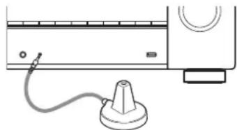 DENON AVR-X580BT - Connectez le microphone de mesures et de configuration sur la prise SETUP MIC de cet appareil. - 1