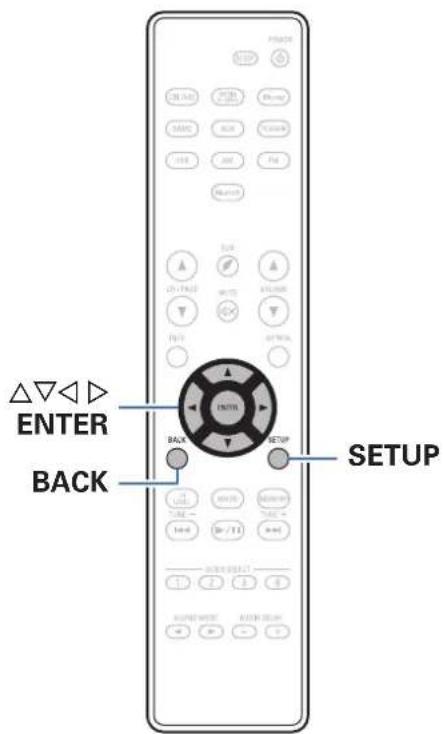 DENON AVR-X580BT - Plan du menu de l'interface graphique - 15