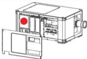 Barco SP4K-13HC - Image de l'etiquette Description de l'etiquette Emplacement de l'etiquette - 1