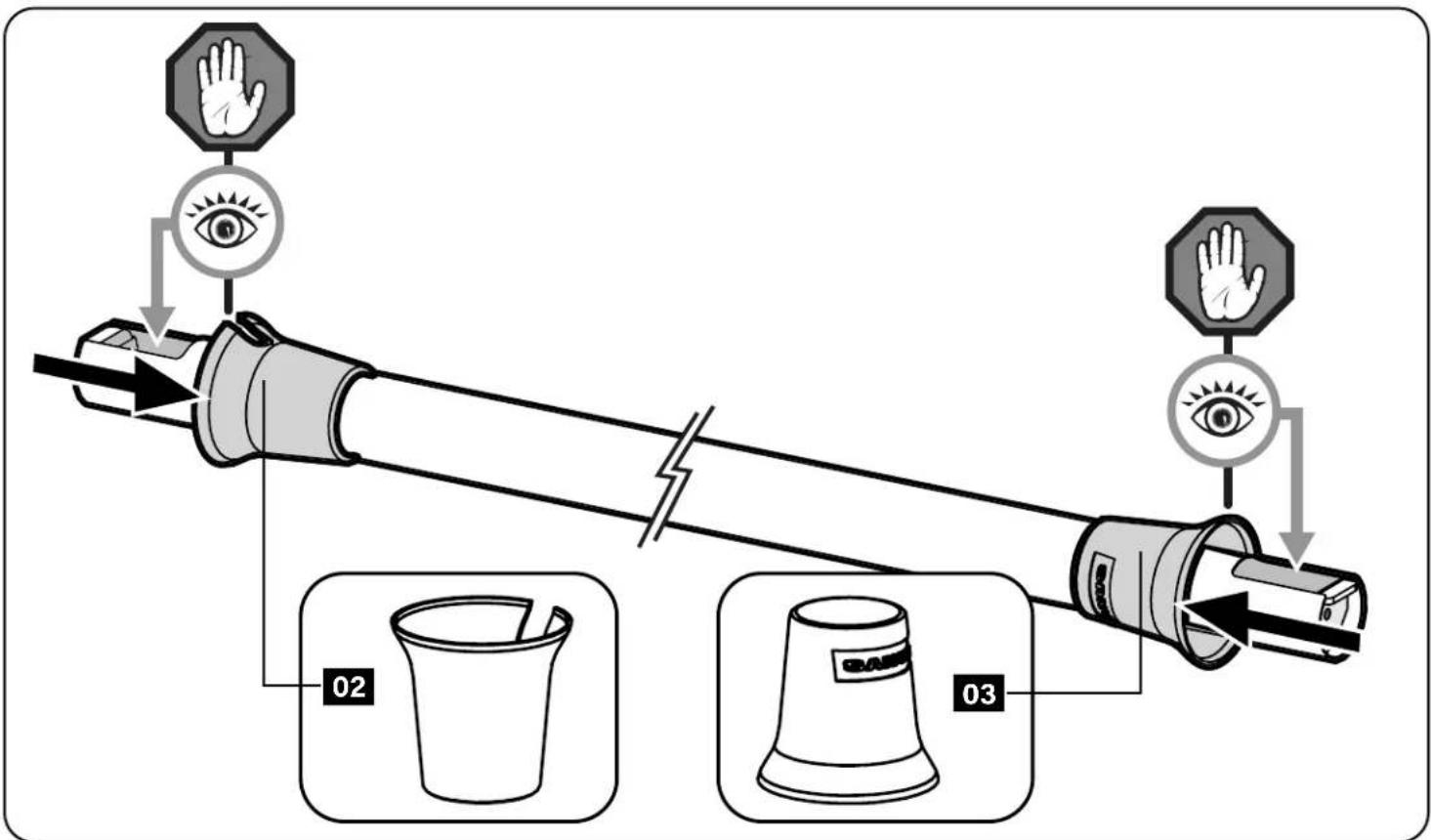 SANUS WSSE11 - Slide Collars onto Tube - 1