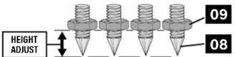 SANUS WSSE11 - Install Rubber Pads -or- Carpet Spikes - 2