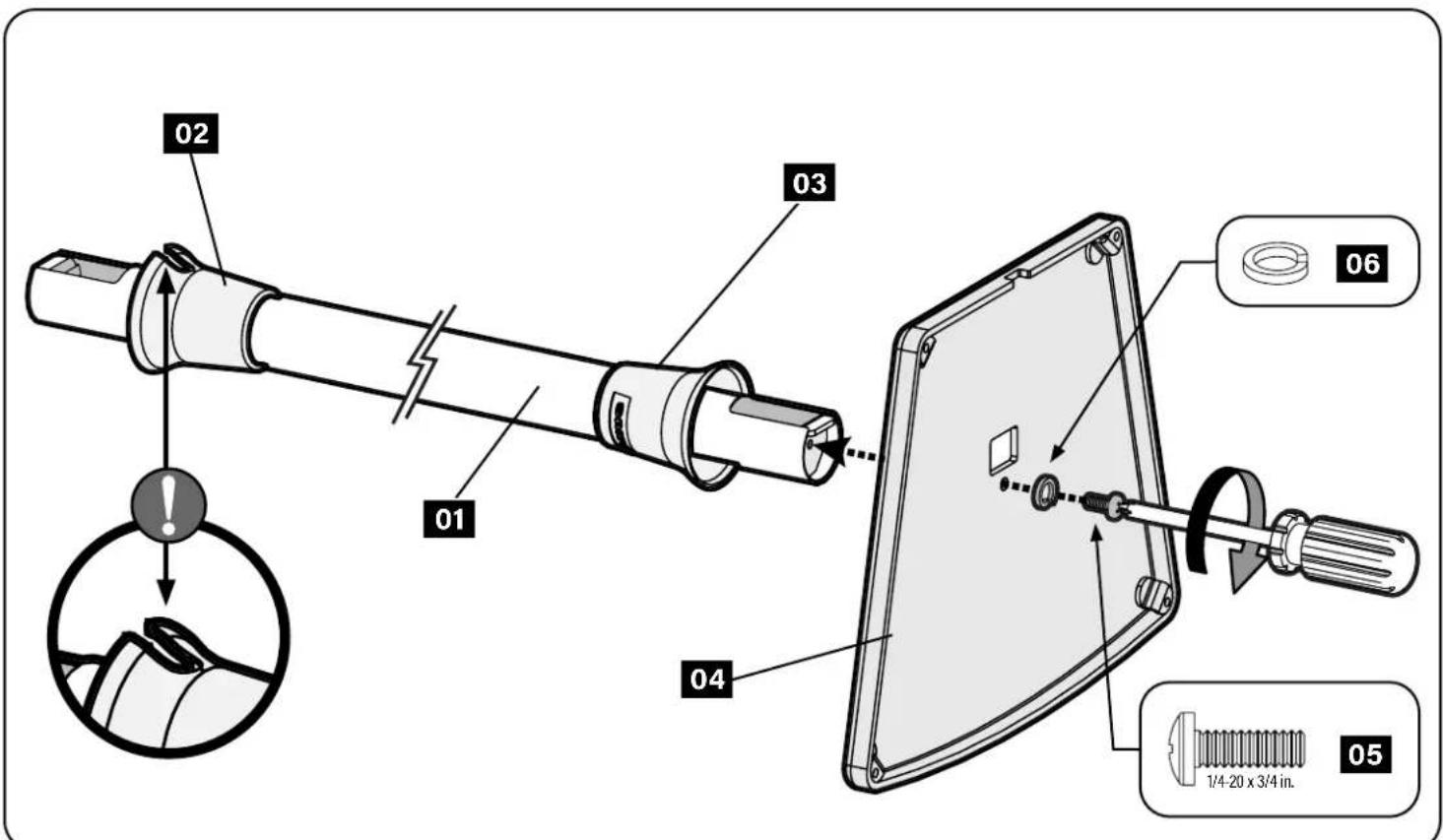 SANUS WSSE11 - Attach Base to Tube - 1