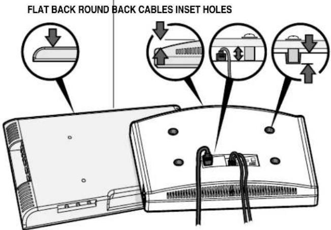 FLAT BACK ROUND BACK CABLES INSERT HOLES