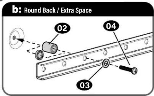 b: Round Back / Extra Space 02 04 03