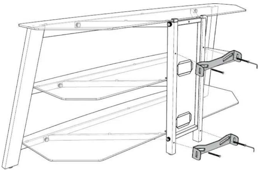 SANUS BFV53 - Attach Optional Pillar Mount - Sold Separately - 1