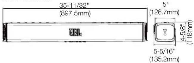 JBL Rallybar XL - Product Dimensions - 2